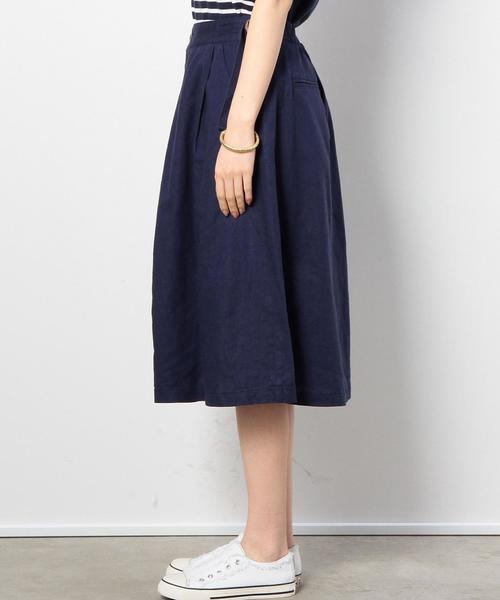 coen(コーエン)の「撥水加工DIAMAGICミディ丈フレアスカート(スカート・レディース・ナチュラル/ネイビー・FREE)」の5枚目の写真