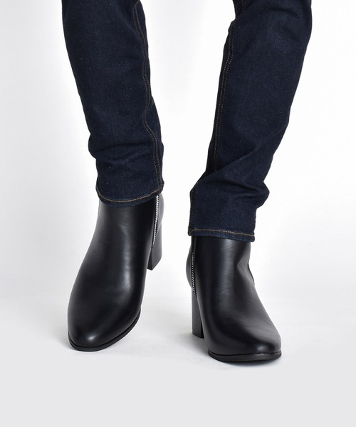 サイドジップ ヒールブーツ / ハイヒール（ブーツ）｜endevice（エン