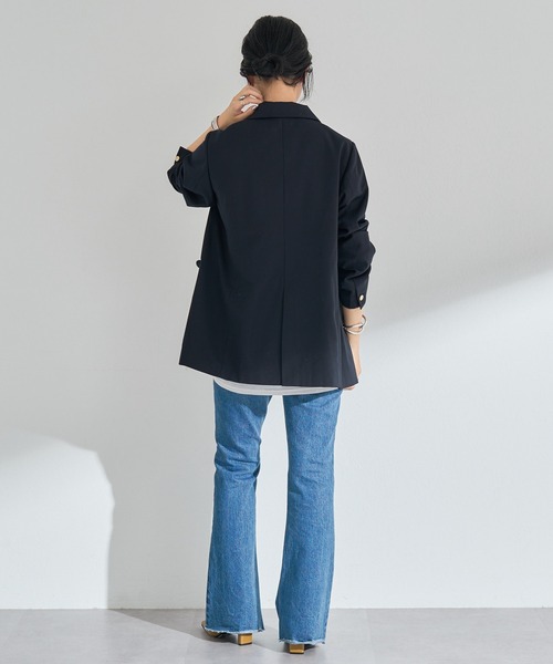 SHENERY（シーナリー）の「ダブルBIGジャケット（テーラードジャケット・レディース・ネイビー/イエロー・36/38）」の12枚目の写真