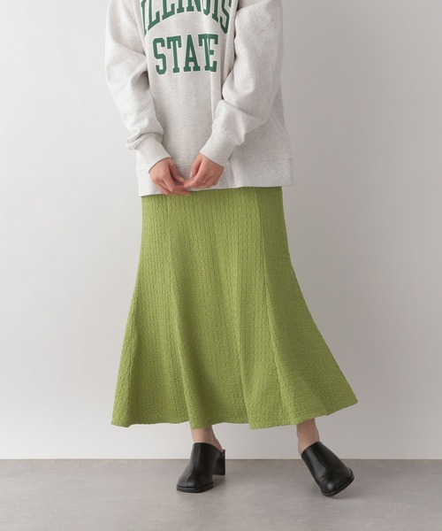 LOWRYS FARM(ローリーズファーム)の「フクレジャガードカットフレアスカート 185889(スカート・レディース・ブラック/アイボリー/グリーン/イエロー・FREE)」の11枚目の写真