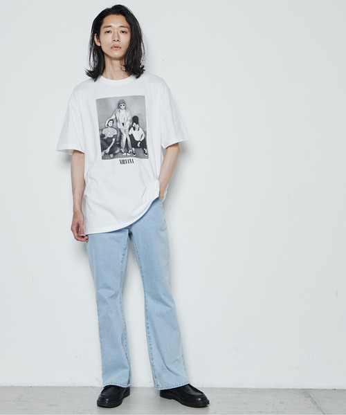 THE STANDARD（ザスタンダード）の「WEGO/フレアデニムパンツ（デニムパンツ・メンズ・ブラック/ライトインディゴブルー/インディゴブルー・LARGE/MEDIUM）」の6枚目の写真