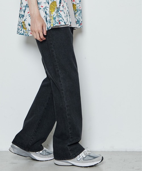 美品❣️G.O.A❣️メンズ❣️フレア❣️ブラック❣️パンツ❣️裾絞り付き❣️ THE STANDARD（ザスタンダード）の「WEGO/フレアデニムパンツ（デニム