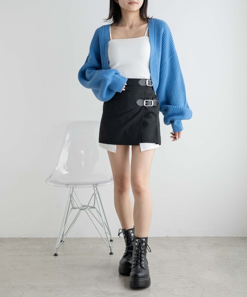 WEGO（ウィゴー）の「WEGO/ラッププリーツローライズミニスカパン（スカート・レディース・ブラック/ブラック系その他4・FREE）」の17枚目の写真