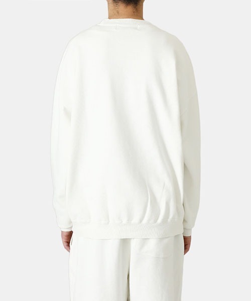 REMI RELIEF NAVY LABEL（レミレリーフネイビーレーベル）の「REMI RELIEF NAVY LABEL / レミレリーフ ネイビーレーベル：SP加工裏毛クルー：RN24329218AK[STD]（スウェット・メンズ・サックスブルー系/ヘザーグレー/オフホワイト・M/L/S）」の10枚目の写真