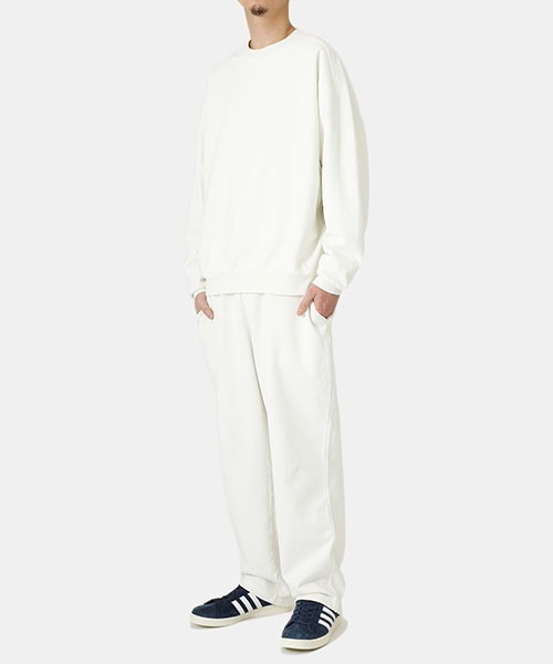 REMI RELIEF NAVY LABEL（レミレリーフネイビーレーベル）の「REMI RELIEF NAVY LABEL / レミレリーフ ネイビーレーベル：SP加工裏毛クルー：RN24329218AK[STD]（スウェット・メンズ・サックスブルー系/ヘザーグレー/オフホワイト・M/L/S）」の11枚目の写真