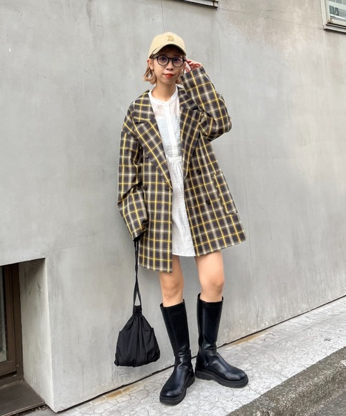 CIAOPANIC（チャオパニック）の「ビッグカラーテーラードジャケット（テーラードジャケット・レディース・グレー/ブラック/ベージュ・FREE）」の4枚目の写真