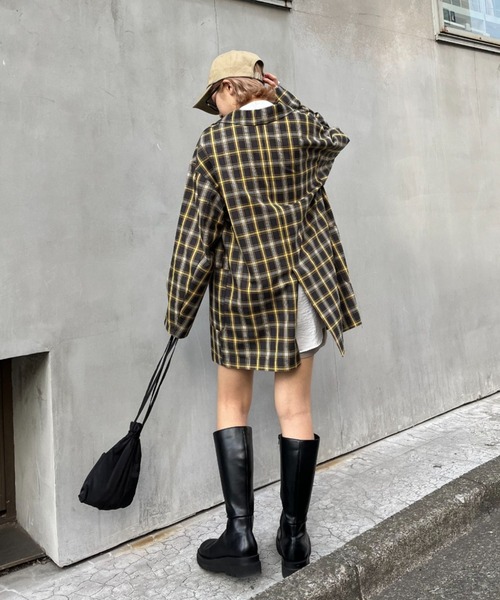 CIAOPANIC（チャオパニック）の「ビッグカラーテーラードジャケット（テーラードジャケット・レディース・グレー/ブラック/ベージュ・FREE）」の7枚目の写真