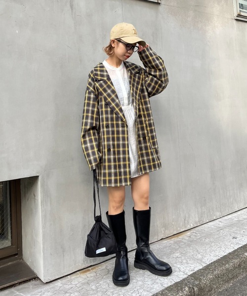 CIAOPANIC（チャオパニック）の「ビッグカラーテーラードジャケット（テーラードジャケット・レディース・グレー/ブラック/ベージュ・FREE）」の5枚目の写真