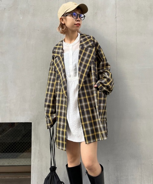 CIAOPANIC（チャオパニック）の「ビッグカラーテーラードジャケット（テーラードジャケット・レディース・グレー/ブラック/ベージュ・FREE）」の8枚目の写真