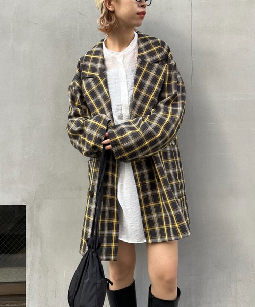 CIAOPANIC（チャオパニック）の「ビッグカラーテーラードジャケット（テーラードジャケット・レディース・グレー/ブラック/ベージュ・FREE）」の9枚目の写真