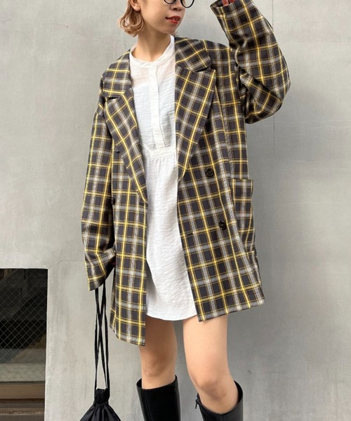 CIAOPANIC（チャオパニック）の「ビッグカラーテーラードジャケット（テーラードジャケット・レディース・グレー/ブラック/ベージュ・FREE）」の10枚目の写真