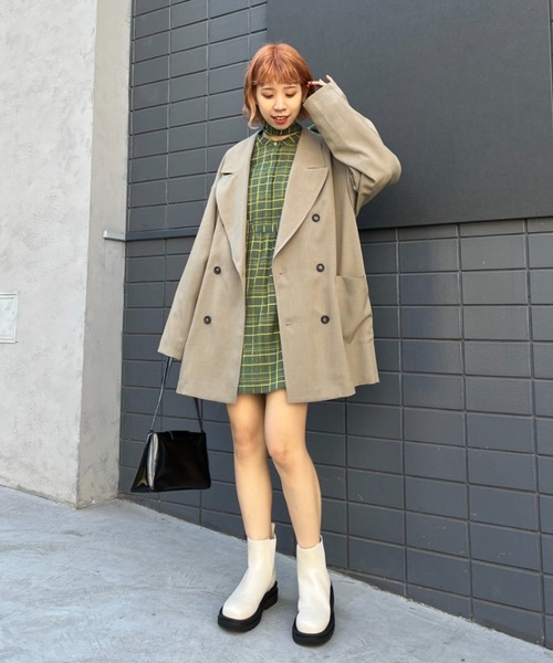 CIAOPANIC（チャオパニック）の「ビッグカラーテーラードジャケット（テーラードジャケット・レディース・グレー/ブラック/ベージュ・FREE）」の21枚目の写真