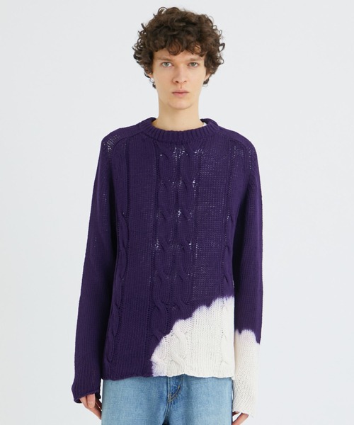 soe（ソーイ）の「Blurred Summer Knit（ニット/セーター・メンズ・ブラック/パープル・SMALL）」の18枚目の写真