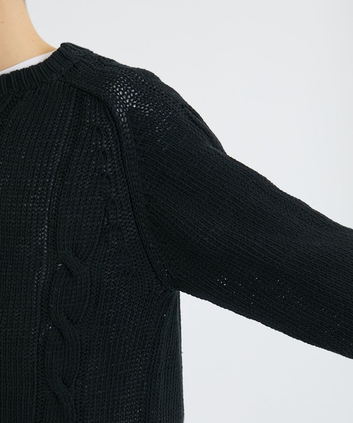 soe（ソーイ）の「Blurred Summer Knit（ニット/セーター・メンズ・ブラック/パープル・SMALL）」の8枚目の写真