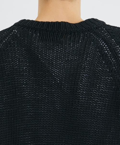 soe（ソーイ）の「Blurred Summer Knit（ニット/セーター・メンズ・ブラック/パープル・SMALL）」の4枚目の写真