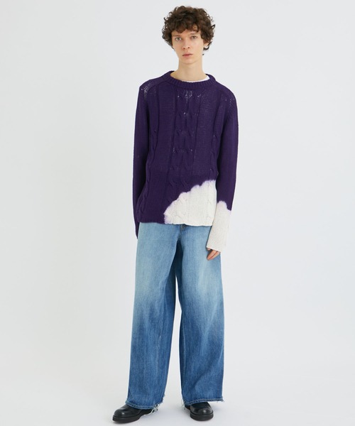 soe（ソーイ）の「Blurred Summer Knit（ニット/セーター・メンズ・ブラック/パープル・SMALL）」の13枚目の写真