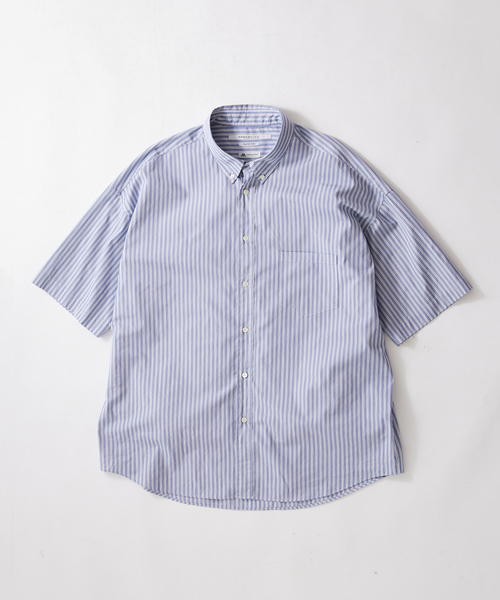 JOURNAL STANDARD(ジャーナルスタンダード)の「【THOMAS MASON】ファットシルエットボタンダウン S/Sシャツ(シャツ/ブラウス・メンズ・グレー/コバルトブルー/ネイビー/ブルー系その他/ダークブルー・MEDIUM/SMALL/LARGE)」の3枚目の写真