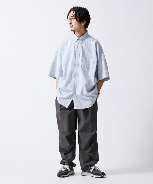 JOURNAL STANDARD(ジャーナルスタンダード)の「【THOMAS MASON】ファットシルエットボタンダウン S/Sシャツ(シャツ/ブラウス・メンズ・グレー/コバルトブルー/ネイビー/ブルー系その他/ダークブルー・MEDIUM/SMALL/LARGE)」の6枚目の写真