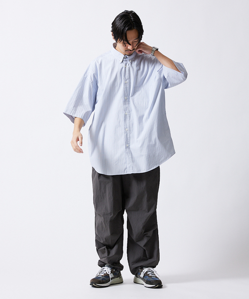 JOURNAL STANDARD(ジャーナルスタンダード)の「【THOMAS MASON】ファットシルエットボタンダウン S/Sシャツ(シャツ/ブラウス・メンズ・グレー/コバルトブルー/ネイビー/ブルー系その他/ダークブルー・MEDIUM/SMALL/LARGE)」の7枚目の写真