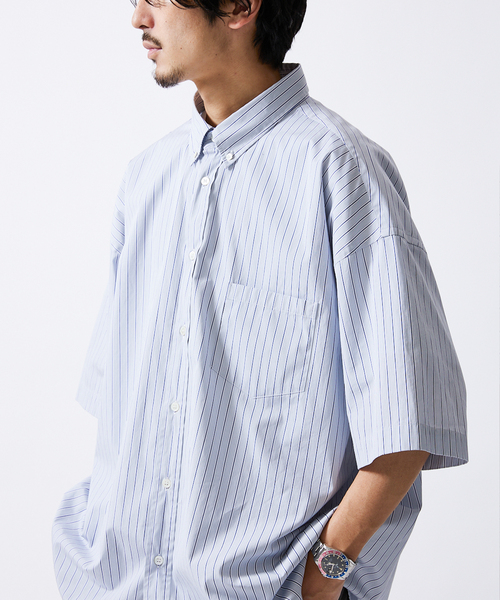 JOURNAL STANDARD(ジャーナルスタンダード)の「【THOMAS MASON】ファットシルエットボタンダウン S/Sシャツ(シャツ/ブラウス・メンズ・グレー/コバルトブルー/ネイビー/ブルー系その他/ダークブルー・MEDIUM/SMALL/LARGE)」の11枚目の写真