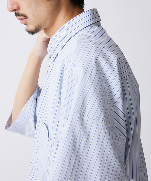 JOURNAL STANDARD(ジャーナルスタンダード)の「【THOMAS MASON】ファットシルエットボタンダウン S/Sシャツ(シャツ/ブラウス・メンズ・グレー/コバルトブルー/ネイビー/ブルー系その他/ダークブルー・MEDIUM/SMALL/LARGE)」の12枚目の写真