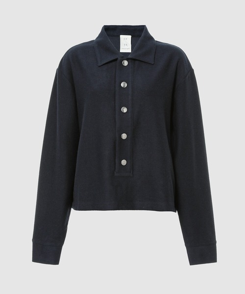 seya セヤ　ネイビー　シャツ　ブラウス seya.（セヤ）の「ANGLER PULL-OVER/LOOPTWILL（シャツ/ブラウス