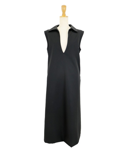 BLUEEAST(ブルーイースト)の「深Vネックジャンスカ(ジャンパースカート・レディース・ブラック/アイボリー/グレイッシュベージュ・MEDIUM)」の12枚目の写真