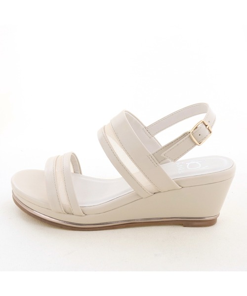 byあしながおじさん（バイアシナガオジサン）の「チュールウェッジソールサンダル　8510091（サンダル・レディース・ベージュ/ライトグリーン/ブラック・S/M/L/LL）」の19枚目の写真
