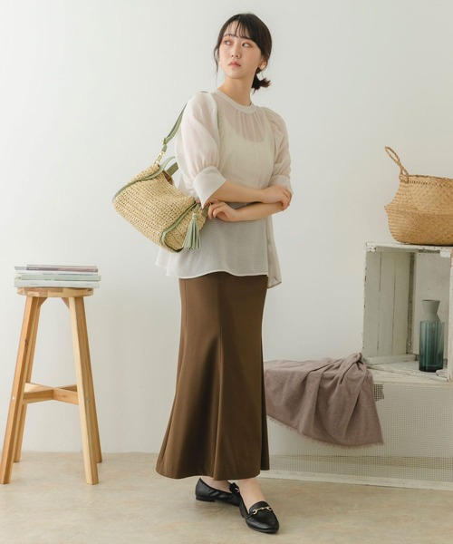 RODE SKO（ロデスコ）の「タッセル付きペーパーミニバッグ（かごバッグ・レディース・ベージュ/ナチュラル/ベージュ系その他・ONE）」の14枚目の写真