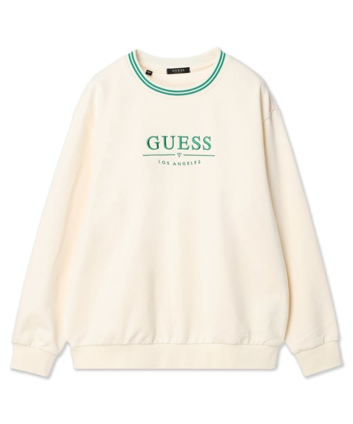 Guess(ゲス)の「Logo Sweatshirt(スウェット・メンズ・アイボリー/ブラック/グリーン・MEDIUM/LARGE/X-LARGE/SMALL)」の2枚目の写真