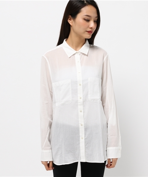 AULA AILA（アウラアイラ）の「Aula  Aila　コットンシャツ（シャツ/ブラウス・レディース・ホワイト・0）」の9枚目の写真