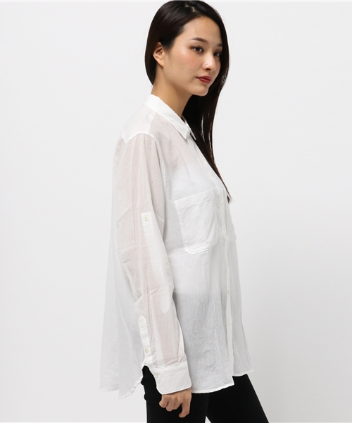 AULA AILA（アウラアイラ）の「Aula  Aila　コットンシャツ（シャツ/ブラウス・レディース・ホワイト・0）」の8枚目の写真