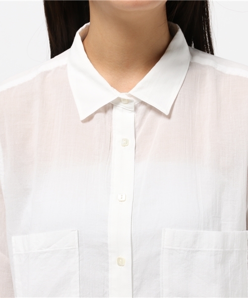 AULA AILA（アウラアイラ）の「Aula  Aila　コットンシャツ（シャツ/ブラウス・レディース・ホワイト・0）」の6枚目の写真