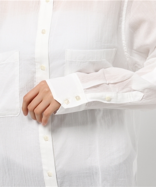 AULA AILA（アウラアイラ）の「Aula  Aila　コットンシャツ（シャツ/ブラウス・レディース・ホワイト・0）」の11枚目の写真