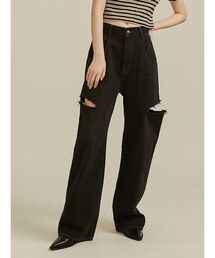 EMODA | ハイカットルーズワイドジーンズ(デニムパンツ)