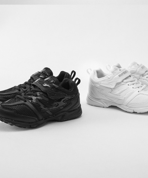 MoonStar（ムーンスター）の「【MoonStar／ムーンスター】SS J755 キッズ/ジュニア スニーカー（スニーカー・キッズ・ホワイト/ブラック・22.5cm/17.0cm/23.0cm/15.0cm/18.5cm/16.5cm/20.0cm/21.5cm/21.0cm/20.5cm/15.5cm/19.0cm/22.0cm/19.5cm/17.5cm/16.0cm/18.0cm/24.5cm/24.0cm/23.5cm）」の3枚目の写真