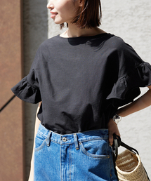 SLOBE IENA | 《追加》20/-天竺フリルプルオーバー(Tシャツ/カットソー)