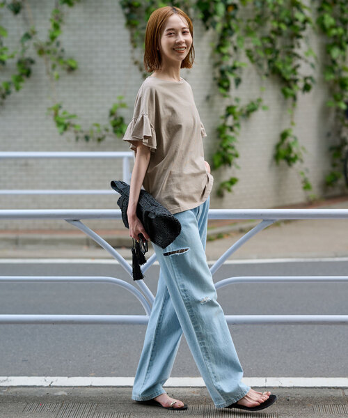 SLOBE IENA - 22SS！完売商品！SLOBE IENA フリルプルオーバー SLOBE IENA - 完売品 新品未使用 SLOBE IENA 20/-天竺フリルプル