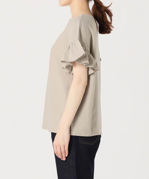 SLOBE IENA(スローブイエナ)の「《追加》20/-天竺フリルプルオーバー(Tシャツ/カットソー・レディース・ブラック/ホワイト/ベージュ系その他・FREE)」の21枚目の写真