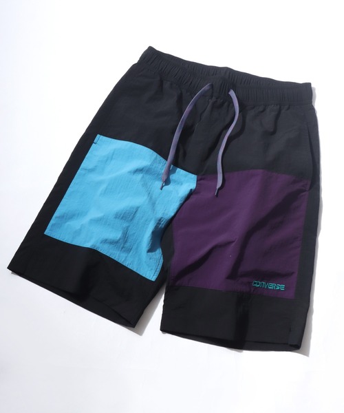 CONVERSE（コンバース）の「CONVERSE/コンバース ワンポイントロゴ刺繍 ナイロンバギーショーツ ショートパンツ（その他パンツ・メンズ・グリーン系その他/ベージュ/ブラック/ベージュ系その他/カーキ/ブラック系その他・L/M/LL）」の3枚目の写真