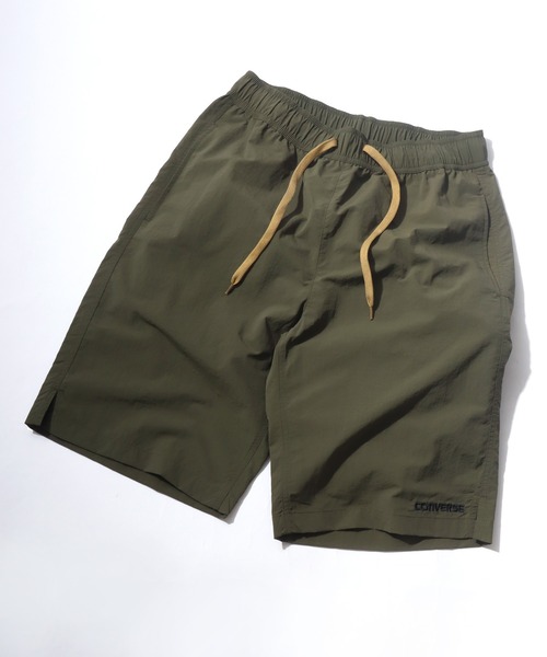 CONVERSE（コンバース）の「CONVERSE/コンバース ワンポイントロゴ刺繍 ナイロンバギーショーツ ショートパンツ（その他パンツ・メンズ・グリーン系その他/ベージュ/ブラック/ベージュ系その他/カーキ/ブラック系その他・L/M/LL）」の5枚目の写真