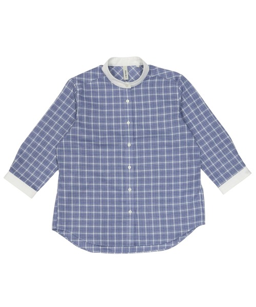 Pitta Re:)（ピッタリ）の「【Pitta Re:)】ふわっとガーゼシャツ 七分袖 綿100% レディースカジュアルシャツ（シャツ/ブラウス・レディース・ブルー・S/M/L/LL）」の9枚目の写真