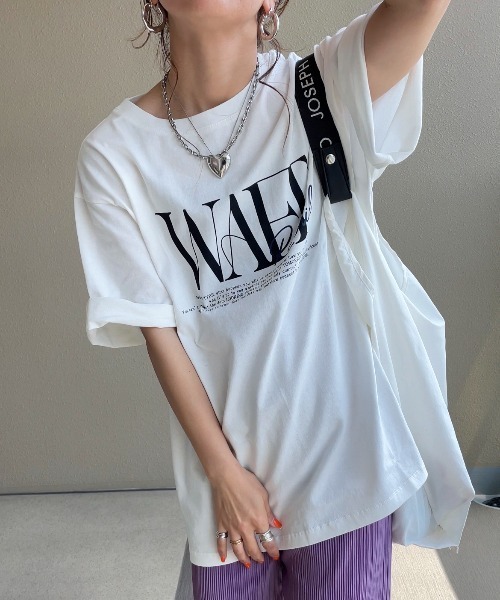 feepur by saya(フェピュールバイサヤ)の「配色ニュアンスロゴTee(Tシャツ/カットソー・レディース・ブルー/オフホワイト/ブラック/ピンク・MEDIUM)」の10枚目の写真