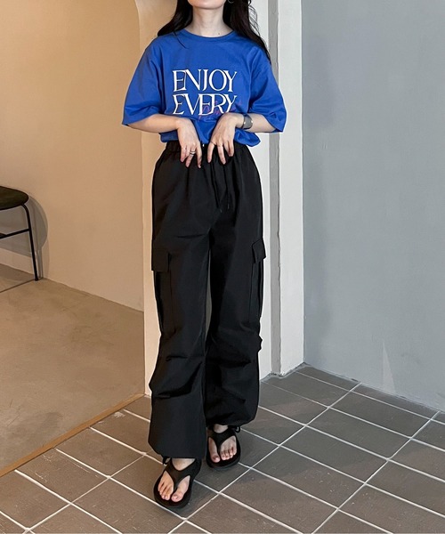 feepur by saya(フェピュールバイサヤ)の「配色ニュアンスロゴTee(Tシャツ/カットソー・レディース・ブルー/オフホワイト/ブラック/ピンク・MEDIUM)」の21枚目の写真