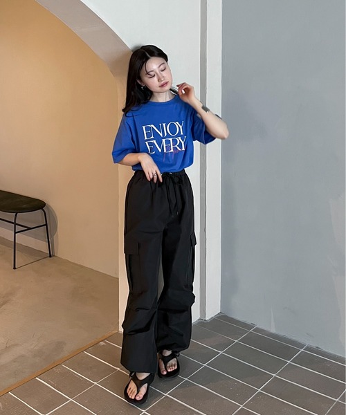 feepur by saya(フェピュールバイサヤ)の「配色ニュアンスロゴTee(Tシャツ/カットソー・レディース・ブルー/オフホワイト/ブラック/ピンク・MEDIUM)」の22枚目の写真