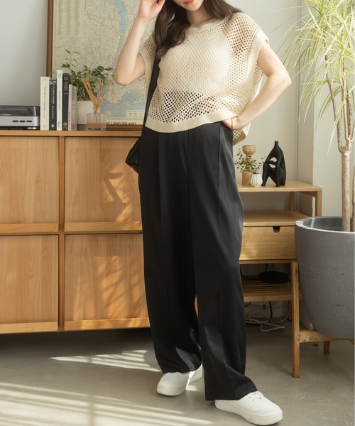 Ada.（エイダ）の「センタープレスワイドスラックス（スラックス・レディース・ライトグリーン/グレー/アイボリー/ブラック・S/M）」の18枚目の写真