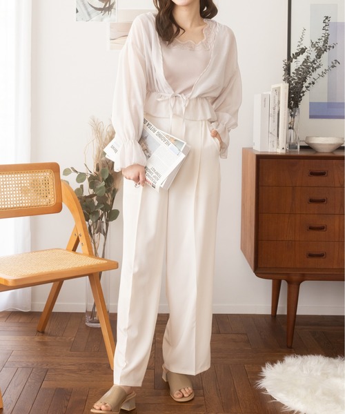 Ada.（エイダ）の「センタープレスワイドスラックス（スラックス・レディース・ライトグリーン/グレー/アイボリー/ブラック・S/M）」の15枚目の写真