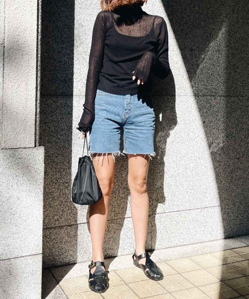 ハイネックシアーニット（ニット/セーター）｜esutoreja（エストレジャ）