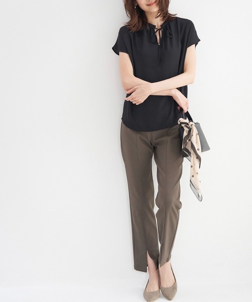 ROPE' PICNIC（ロペピクニック）の「2WAY/スタンドブラウス（シャツ/ブラウス・レディース・ホワイト/ホワイト系その他/ブラック系その他/ホワイト系その他2/ブラック・38）」の6枚目の写真