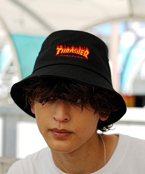 THRASHER/スラッシャー バケットハット FLAME LOGO BUCKET 23TH-H03